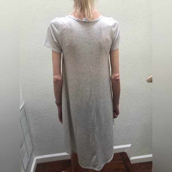 LuLaRoe | Carly t-shirt dress hi low hem grey - Picture 5 of 14